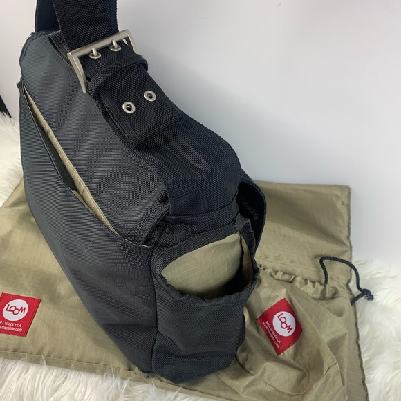 Loom black diaper bag